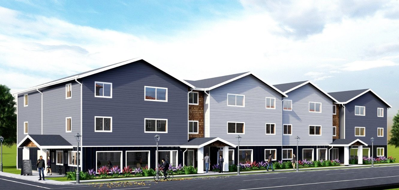 This rendering of the Centralia College student apartments was submitted by Collegiate Housing International Centralia, LLC.